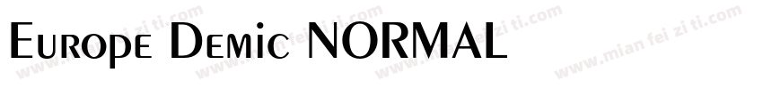 Europe Demic NORMAL字体转换